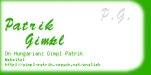 patrik gimpl business card